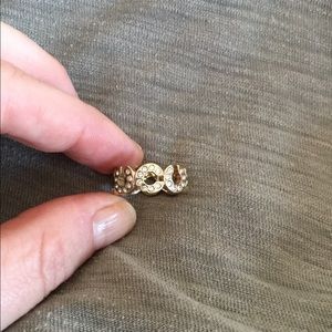 Authentic Coach Signature C Gold Ring